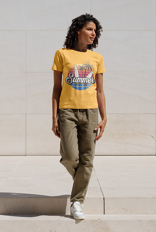 T-shirt publicitaire cintré pour femme